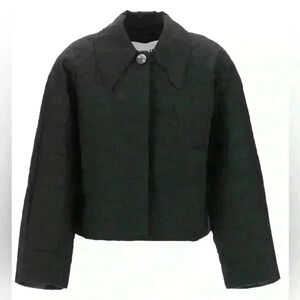 ISO GANNI BLACK SHORT QUILT JACKET